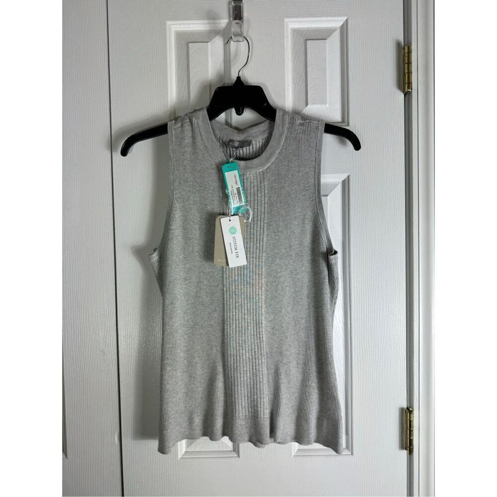 NWT Evolution Kyrie Fitted Sweater Grey Tank Size 2x